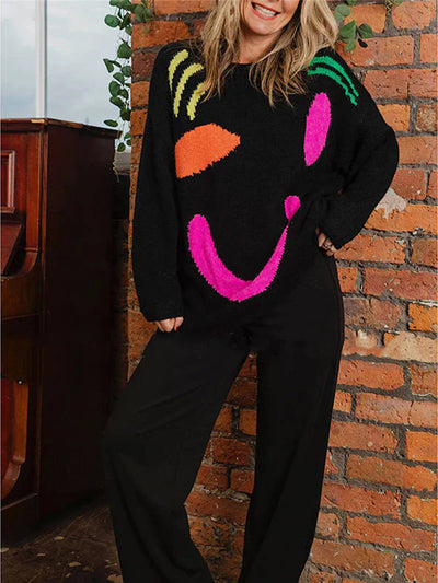 Julia® | Oversized women's knitted sweater with long sleeves