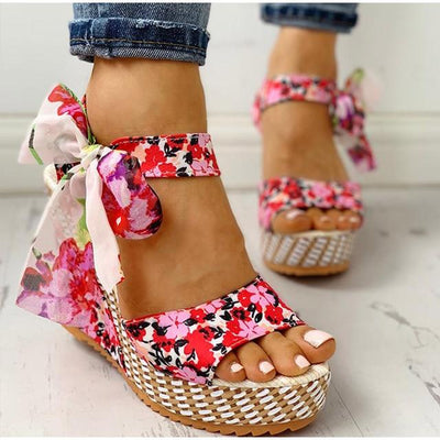 Kimberly® | Floral Platform Sandals
