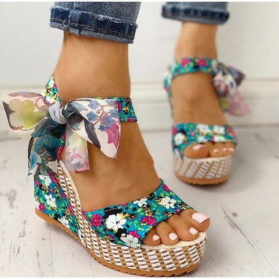 Kimberly® | Floral Platform Sandals