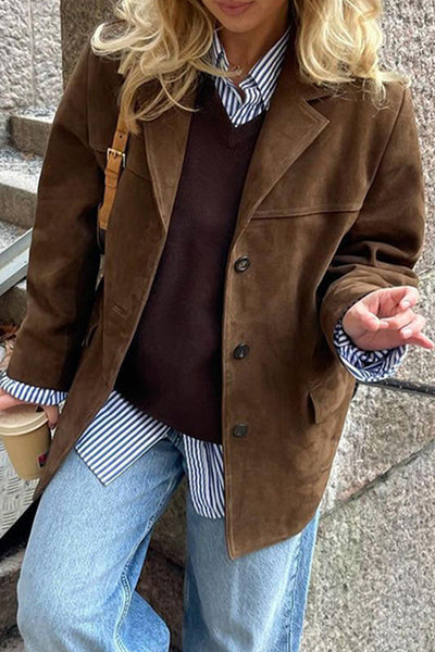 Gaby® | Casual street buttons turn-down collar outerwear
