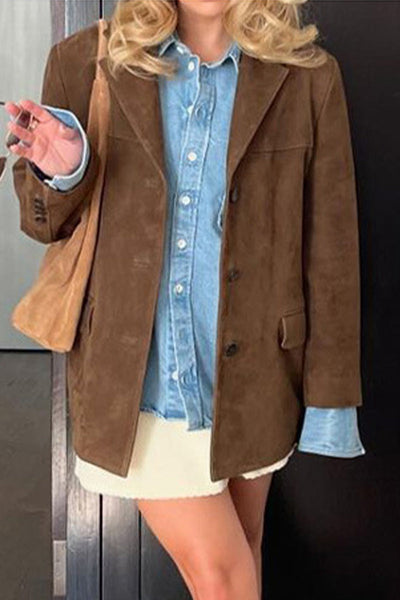 Gaby® | Casual street buttons turn-down collar outerwear