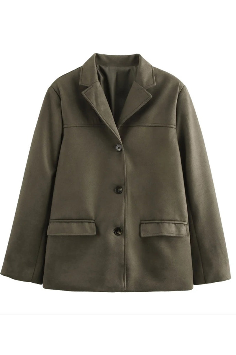 Gaby® | Casual street buttons turn-down collar outerwear