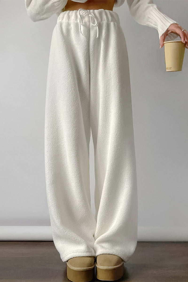 Isabella® | Casual street pocket lace-up pants, fluffy, loose, high waist, wide leg