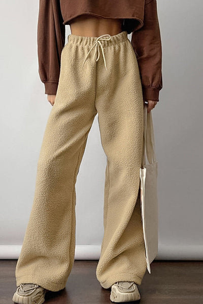 Isabella® | Casual street pocket lace-up pants, fluffy, loose, high waist, wide leg