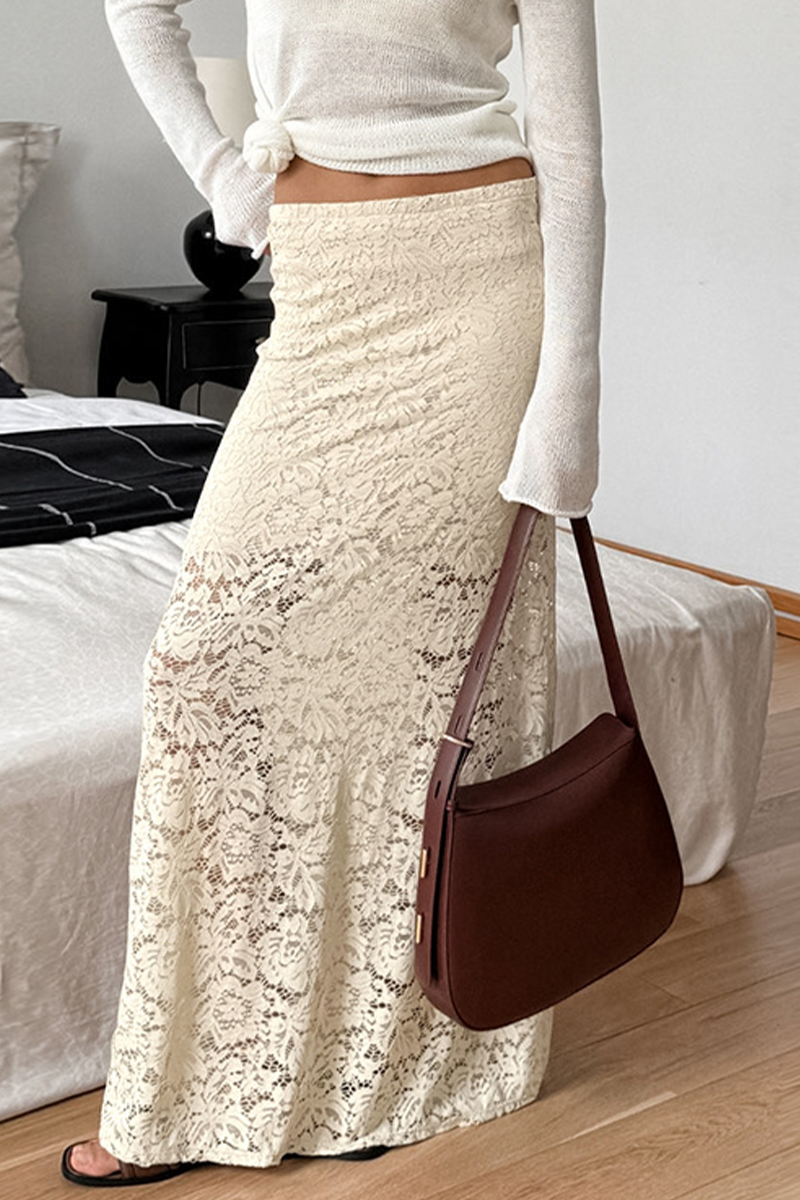Jennifer® | Sexy straight plain lace pants