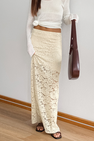 Jennifer® | Sexy straight plain lace pants
