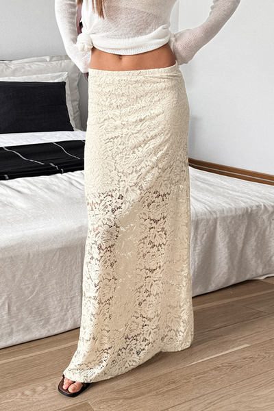 Jennifer® | Sexy straight plain lace pants