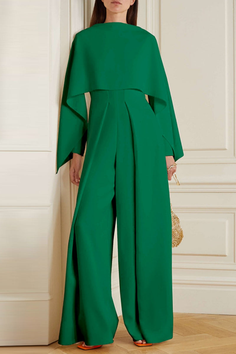 Katja® | Casual O-neck patchwork jumpsuits with regular fit