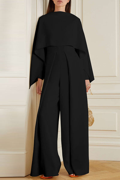 Katja® | Casual O-neck patchwork jumpsuits with regular fit