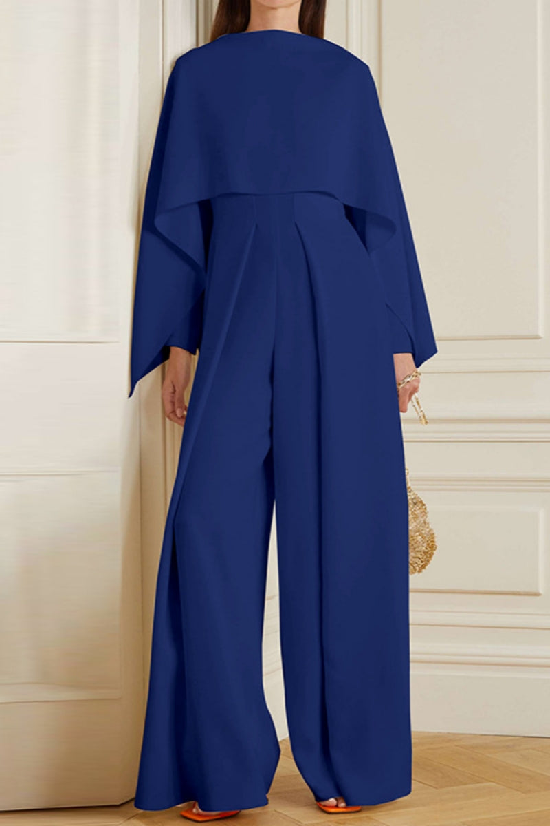 Katja® | Casual O-neck patchwork jumpsuits with regular fit