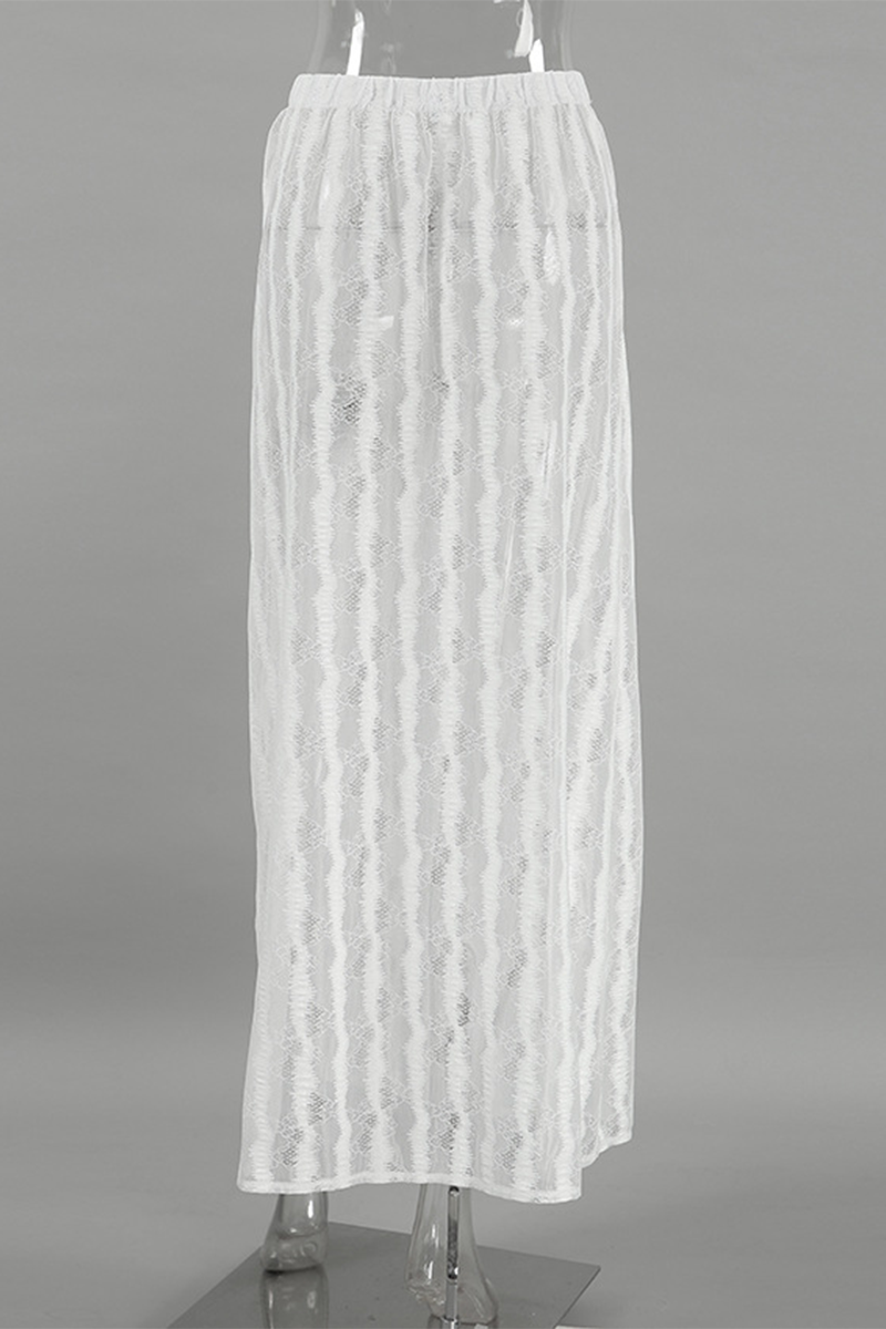 Leila® | Sexy hollow-out see-through loose A-type high waist pants