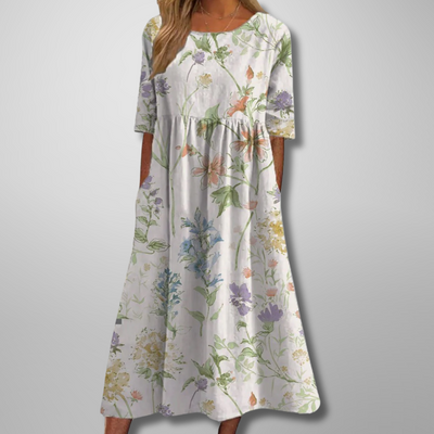 Lily | Comfortable Loose-Fit Floral Dress