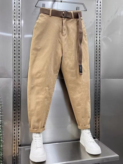 Aidan | Classic Black Belted Pants