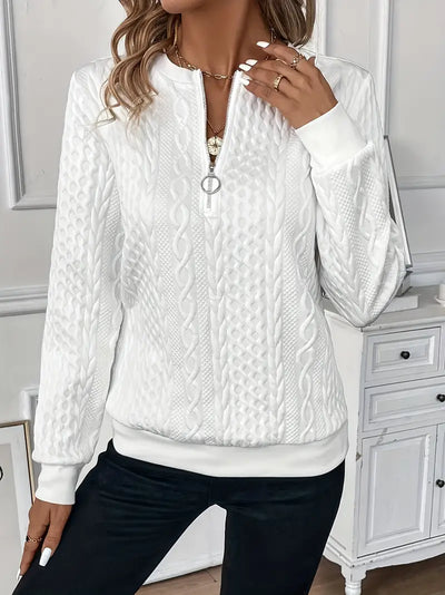 Maria | Elegant Zip-Up Sweater