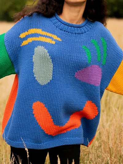 Julia® | Oversized women's knitted sweater with long sleeves