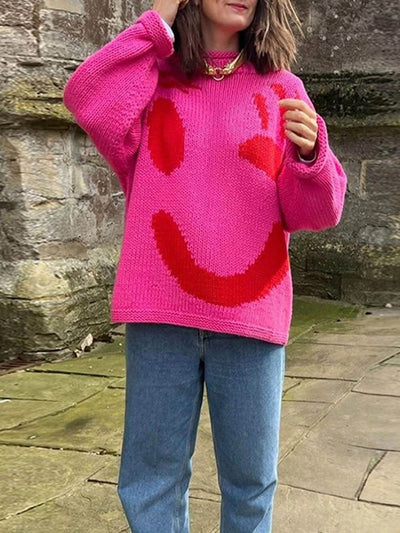 Julia® | Oversized women's knitted sweater with long sleeves