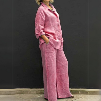 Lilian® | Cotton trousers and top set