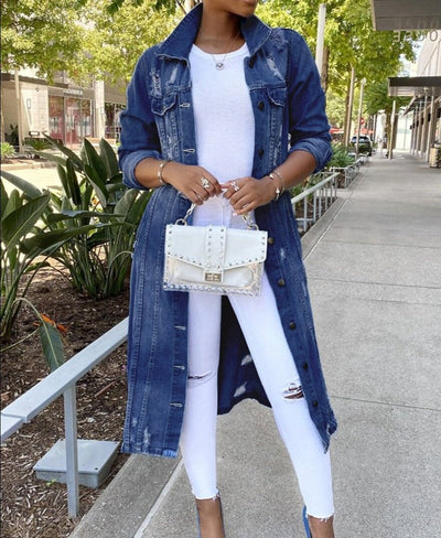 Camila® | Long denim jacket for women