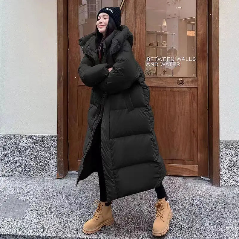 Claudia® | Long hooded style down jacket