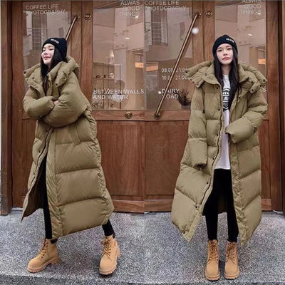 Claudia® | Long hooded style down jacket