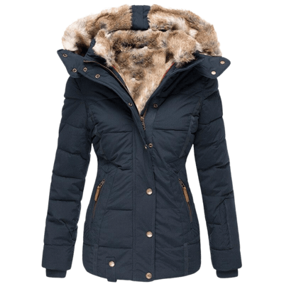Women's Winter Jacket With Fur Lining And Slim Fit