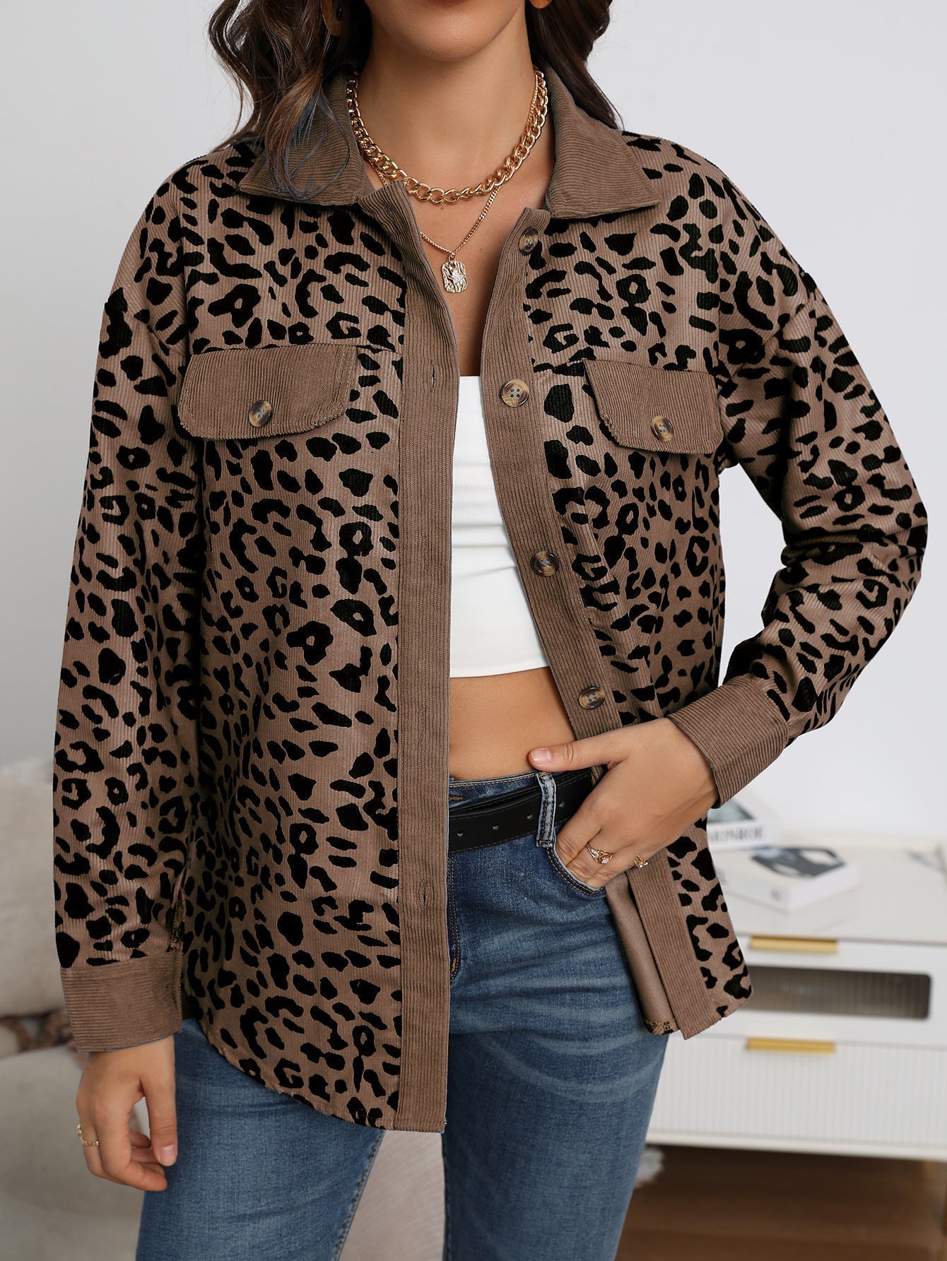 Gerlinde® | Chic women's jacket with leopard print